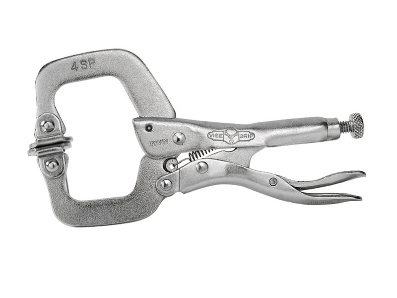 IRWIN Vise-Grip 4SP Locking C-Clamp Swivel Pad 100mm (4in) VIS4SP