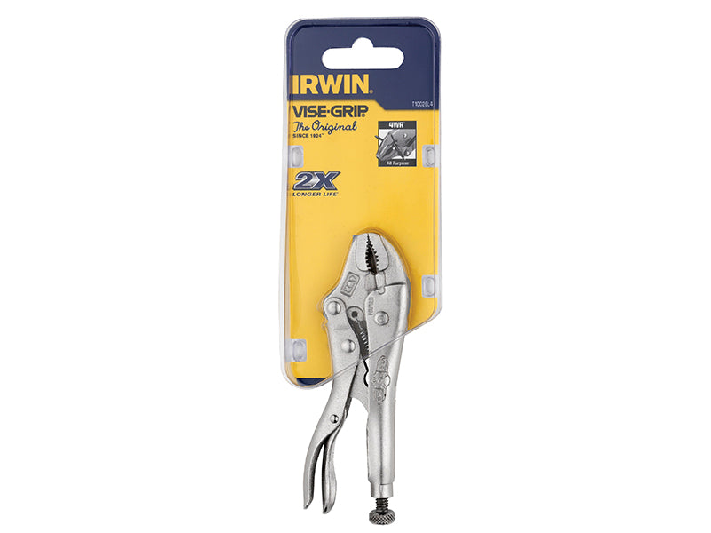 IRWIN Vise-Grip 4WRC Curved Jaw Locking Pliers with Wire Cutter 100mm (4in) VIS4WRC