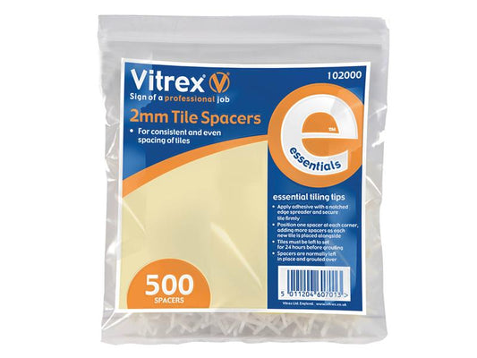 Vitrex Essential Tile Spacers 2mm (Pack 500) VIT102000