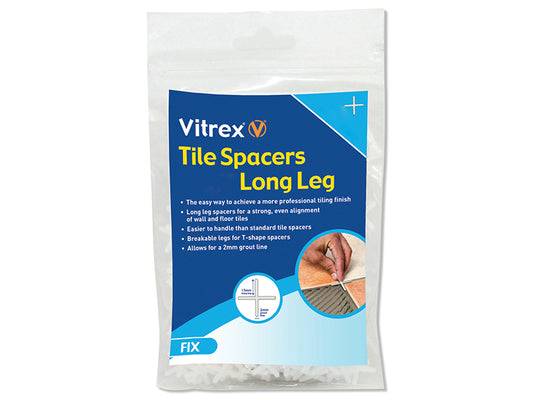 Vitrex Long Leg Spacer 2mm (Pack 1500) VITLLS21500