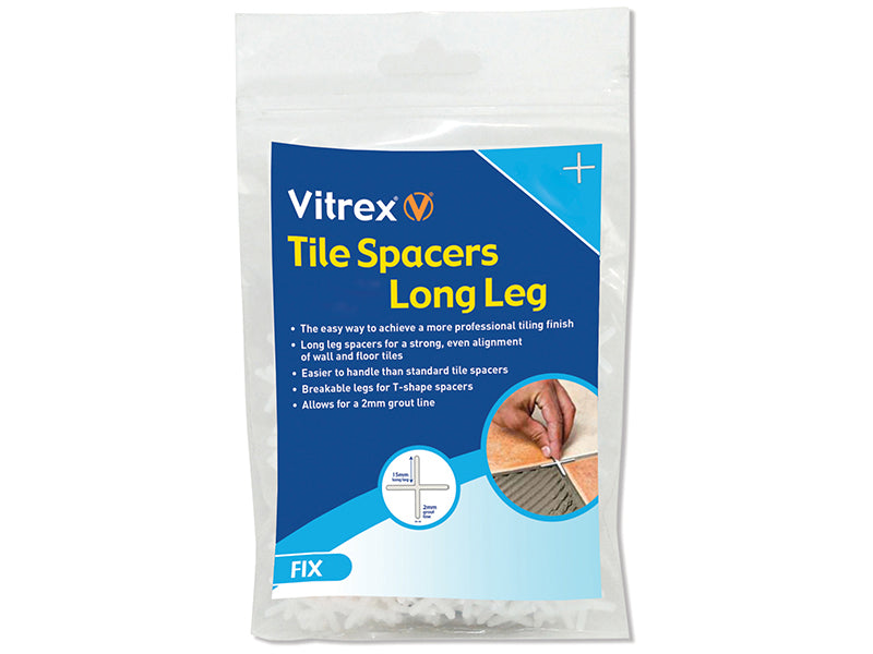 Vitrex Long Leg Spacer 2mm (Pack 2000) VITLLS22000