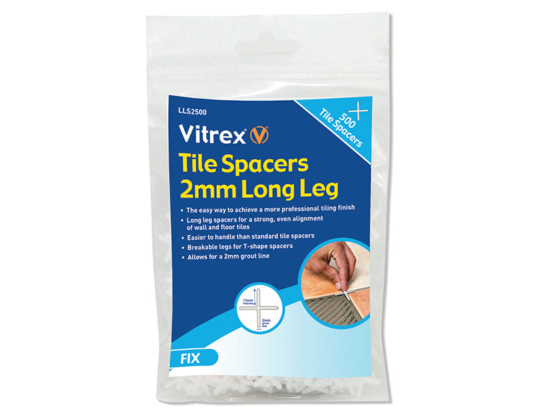 Vitrex Long Leg Spacer 2mm (Pack 500) VITLLS2500