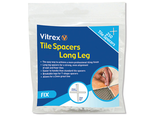 Vitrex Long Leg Spacer 4mm (Pack 250) VITLLS4250