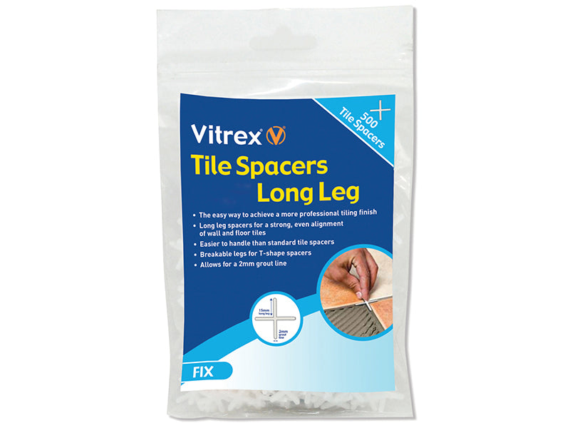 Vitrex Long Leg Spacer 4mm (Pack 500) VITLLS4500