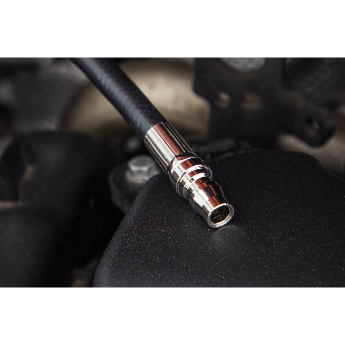 Sealey Brake Pressure Bleeder Cap �45mm - Connector With Hose 90� VS0204C4