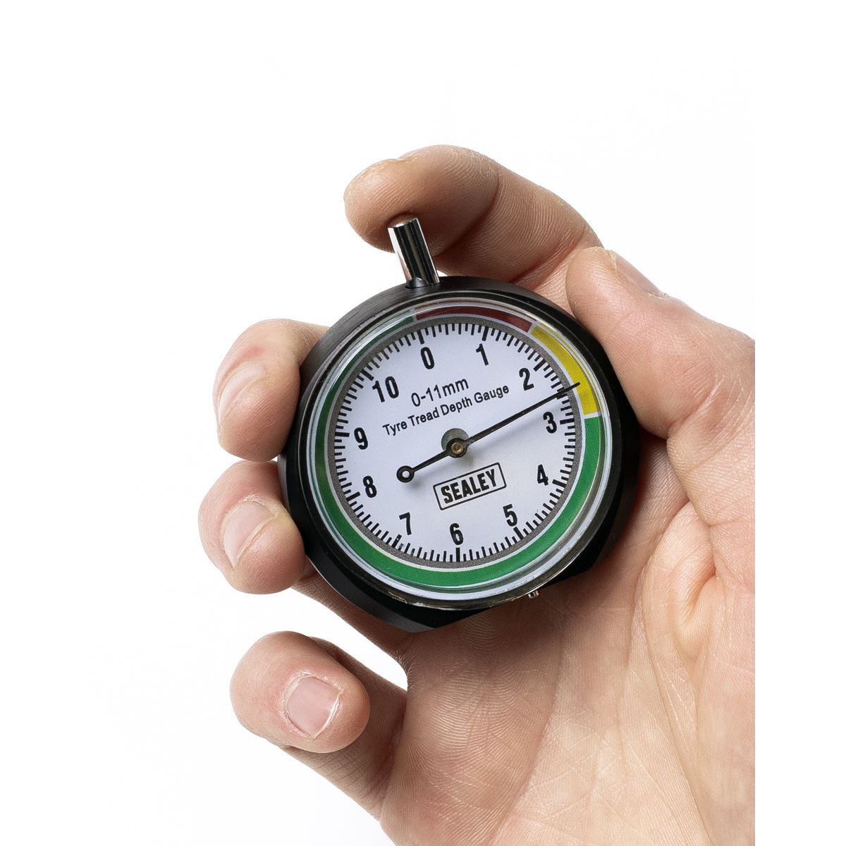 Sealey Pocket Type Tyre Tread Depth Dial Gauge  Scale 0-11mm in 1mm VS0568