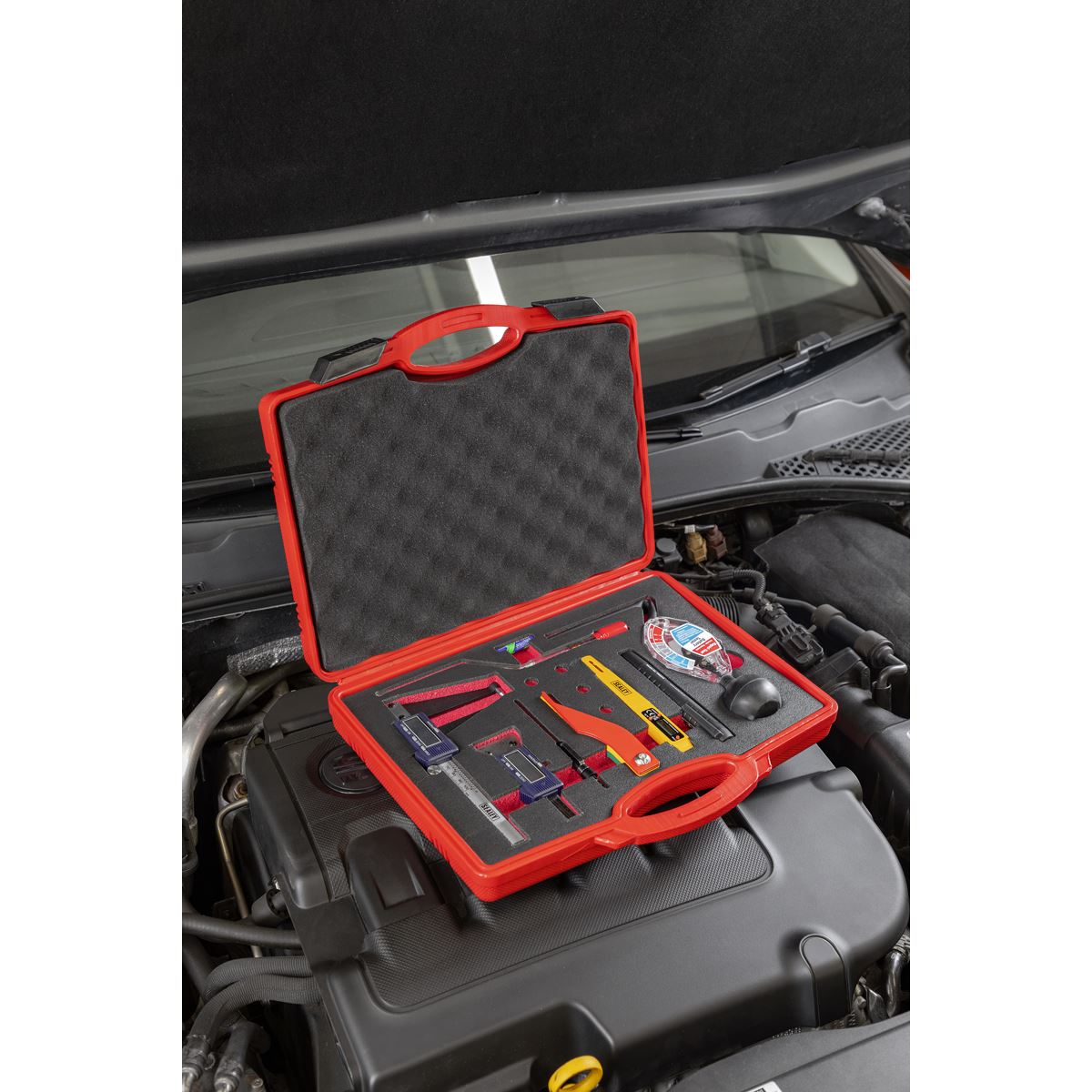Sealey Car Kit brakes Discs & Fluid Tyre Depth Antifreeze Air Con Temp VS08KIT