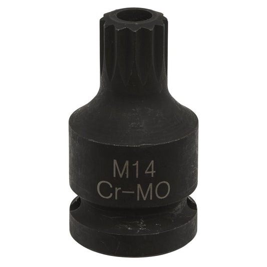 Sealey Brake Caliper Security Spline Bit Socket M14 1/2"Sq Drive VS0987