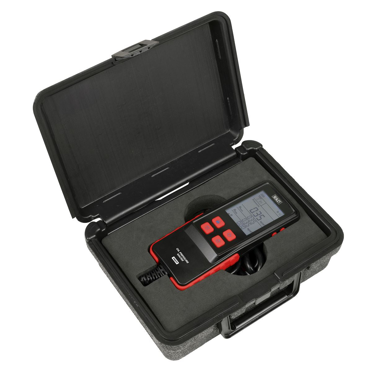 Sealey Digital Oil Pressure Test Kit 18pc 0-435psi 0-30 bar PSI kg/cm² VS217
