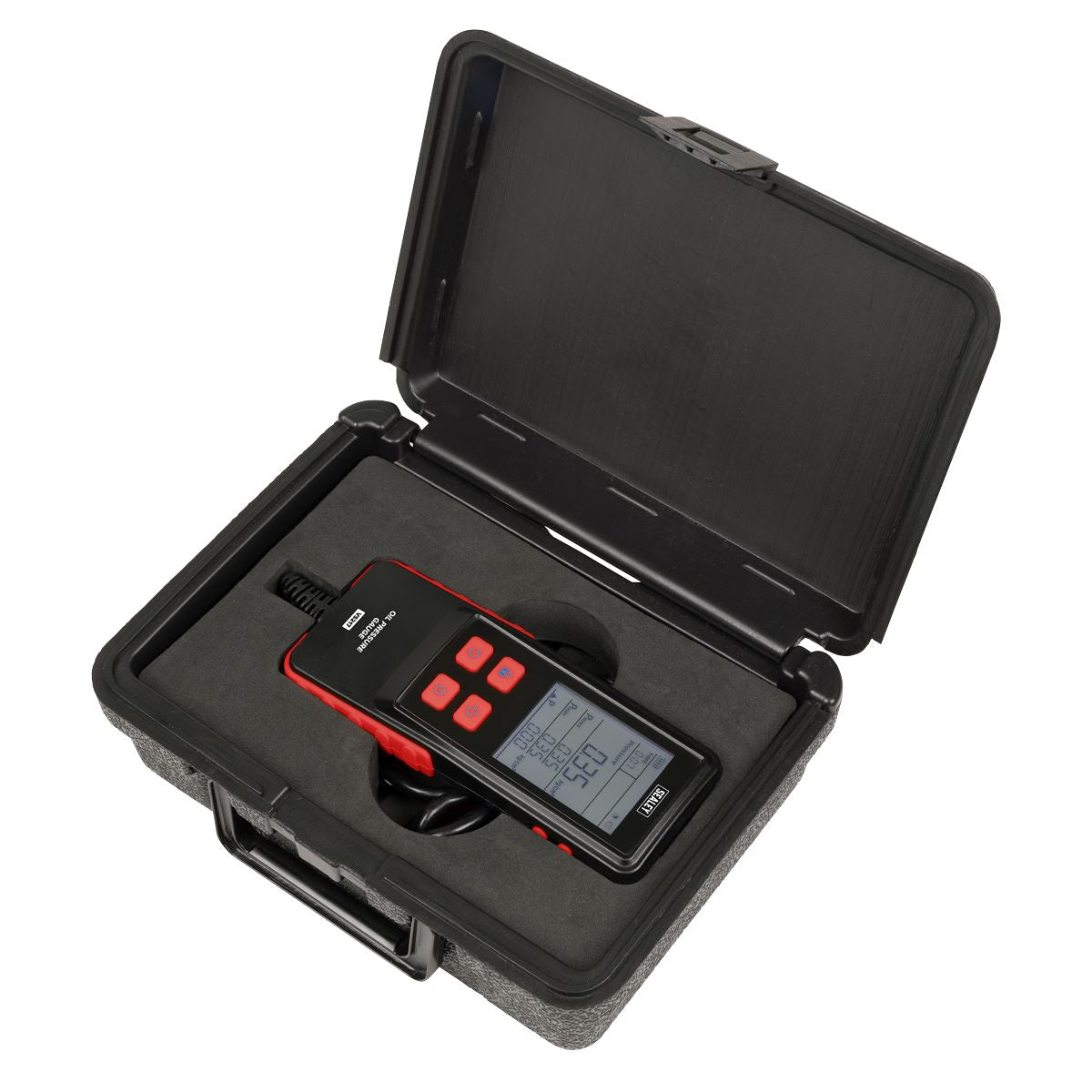Sealey Digital Oil Pressure Test Kit 18pc 0-435psi 0-30 bar PSI kg/cm² VS217