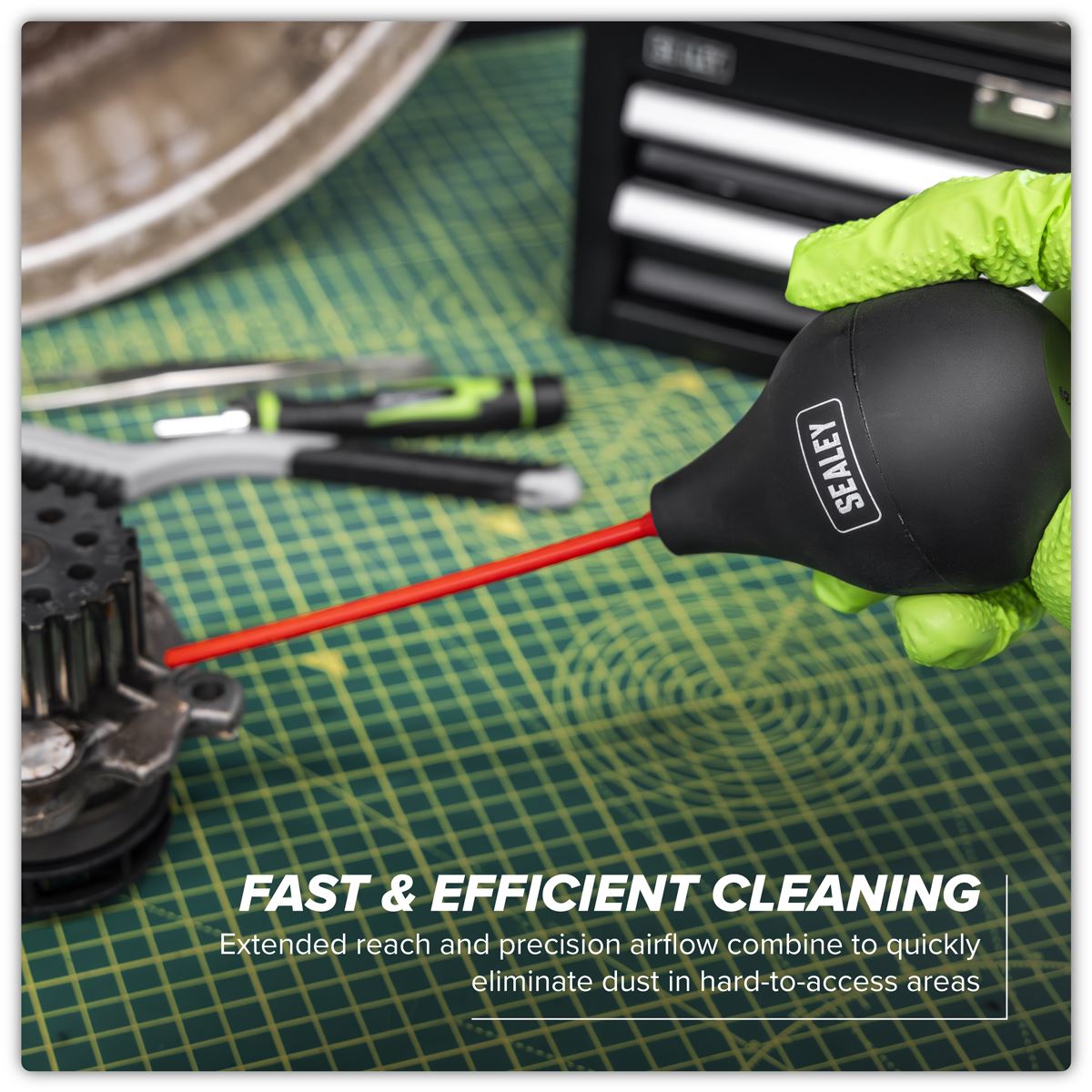 Sealey Long Reach Dust Blower Cleaner For Drilled Holes etc VS226