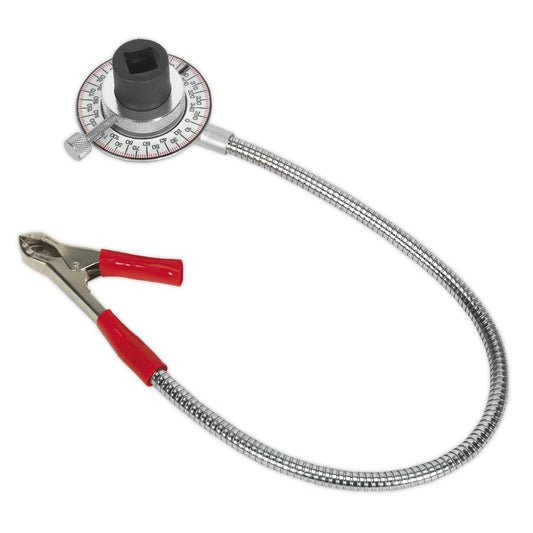 Sealey Angular Torque Gauge 1/2"D Clip-On Steel Dial Rotating Index Line VS431