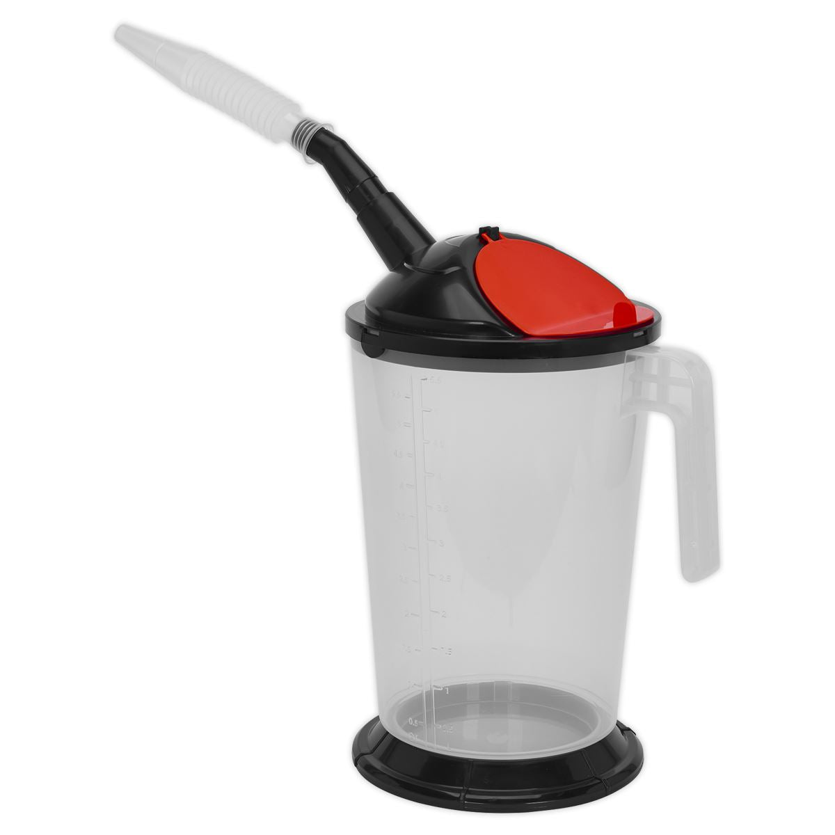 Sealey Oil Measuring Jug With Removable Flexible Spout 5L Wide Base VS563
