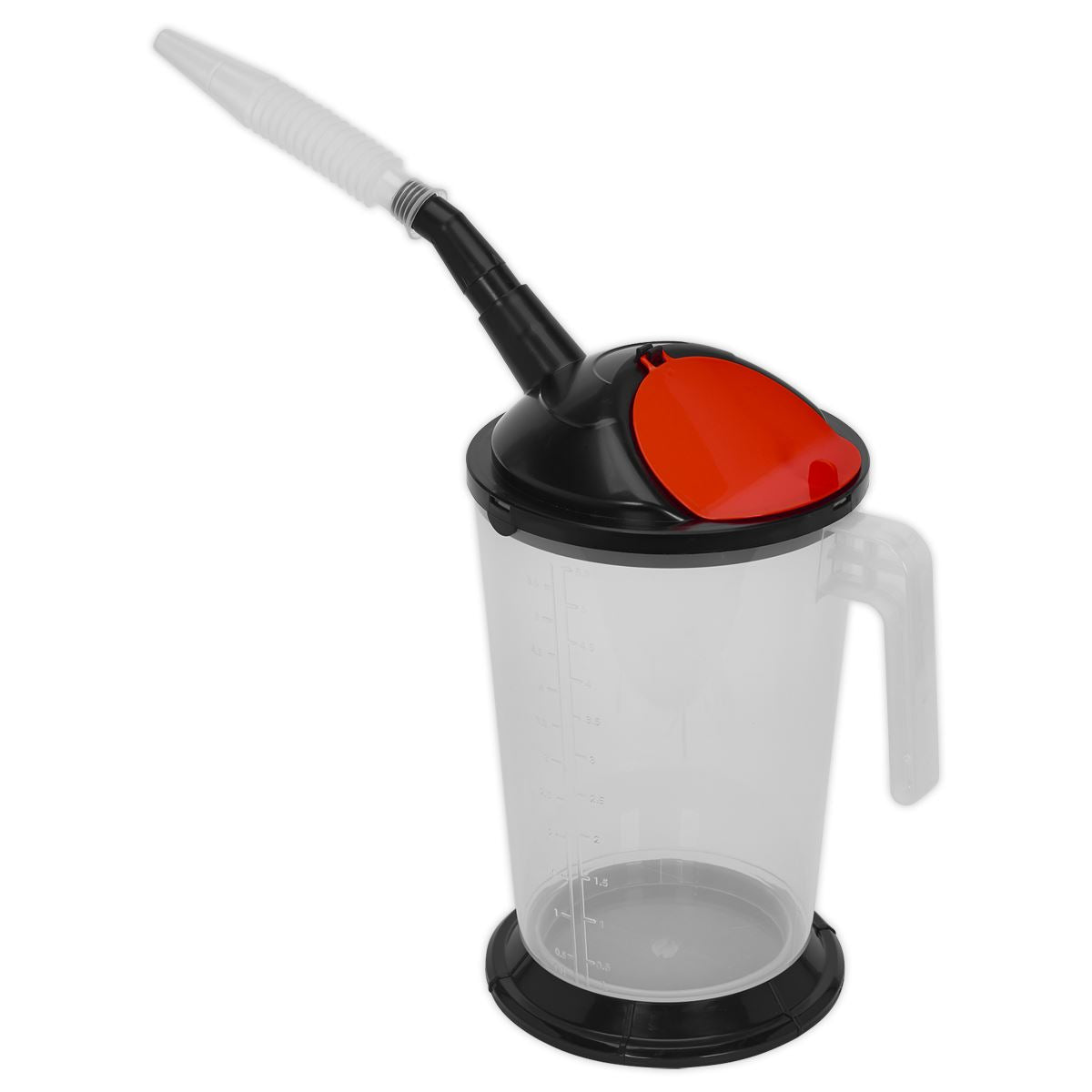 Sealey Oil Measuring Jug With Removable Flexible Spout 5L Wide Base VS563