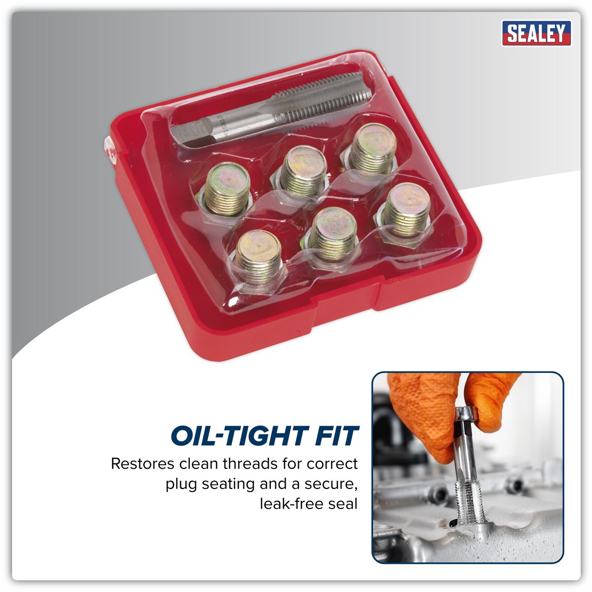 Sealey Oil Drain Plug Thread Repair Set - M15 VS615