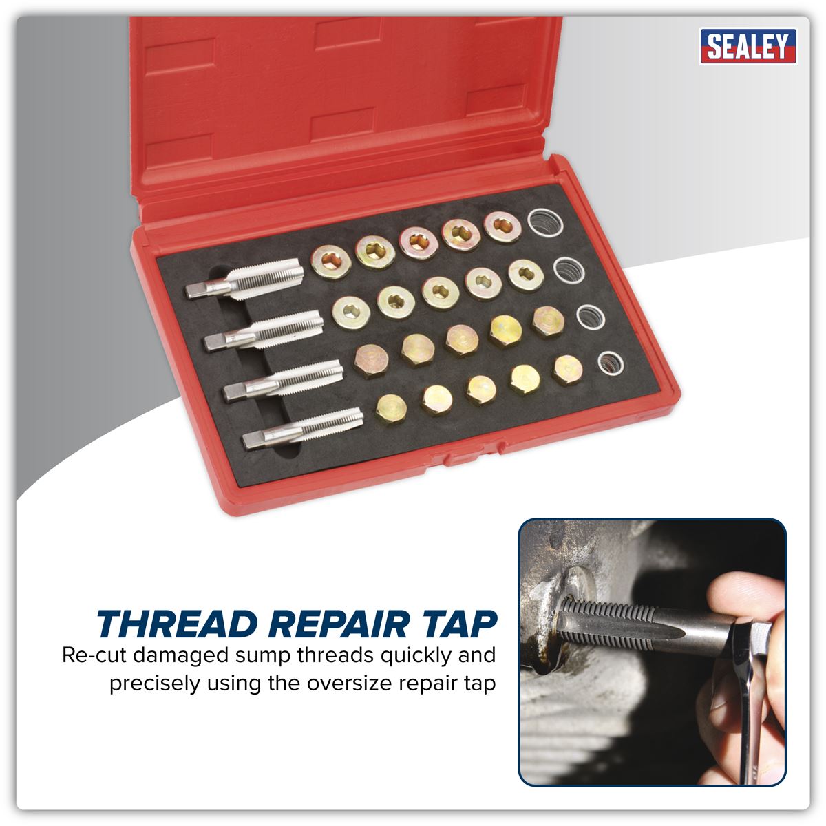 Sealey Drain Plug Thread Repair Set VS660