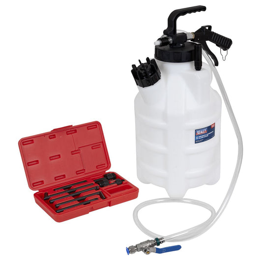 Sealey Pneumatic Transmission Oil Filling System Kit 10L With Adaptors VS7019