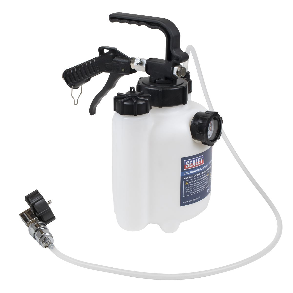 Sealey Pneumatic Brake & Clutch Bleeder 2.5L One Person Operated 1/4"BSP VS830