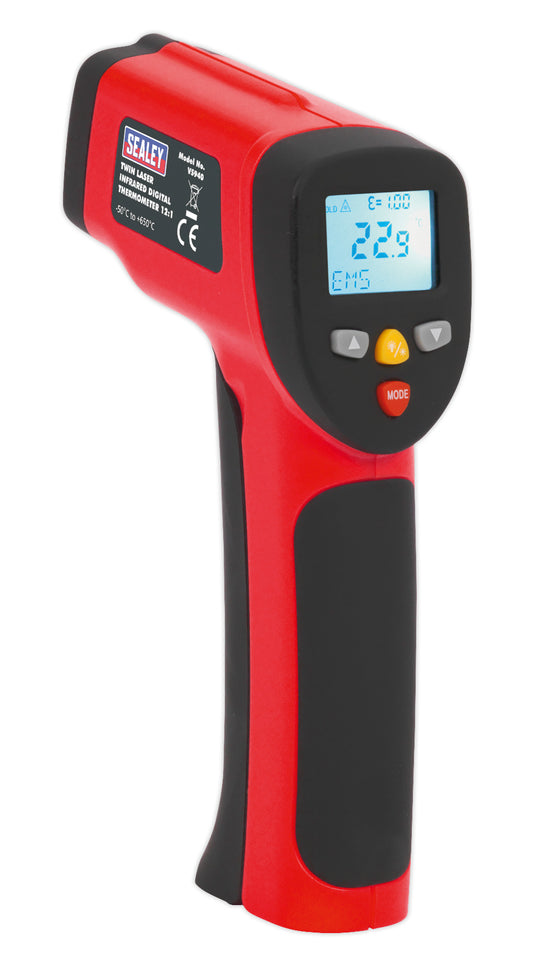 Sealey Infrared Twin-Spot Laser Digital Thermometer 12:1 VS940