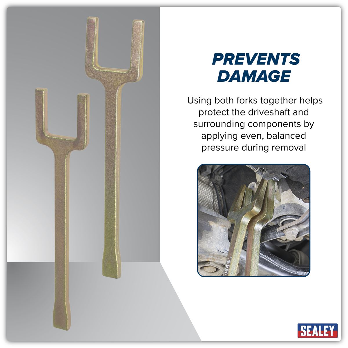 Sealey Driveshaft Extractor Fork Set 2pc VS962