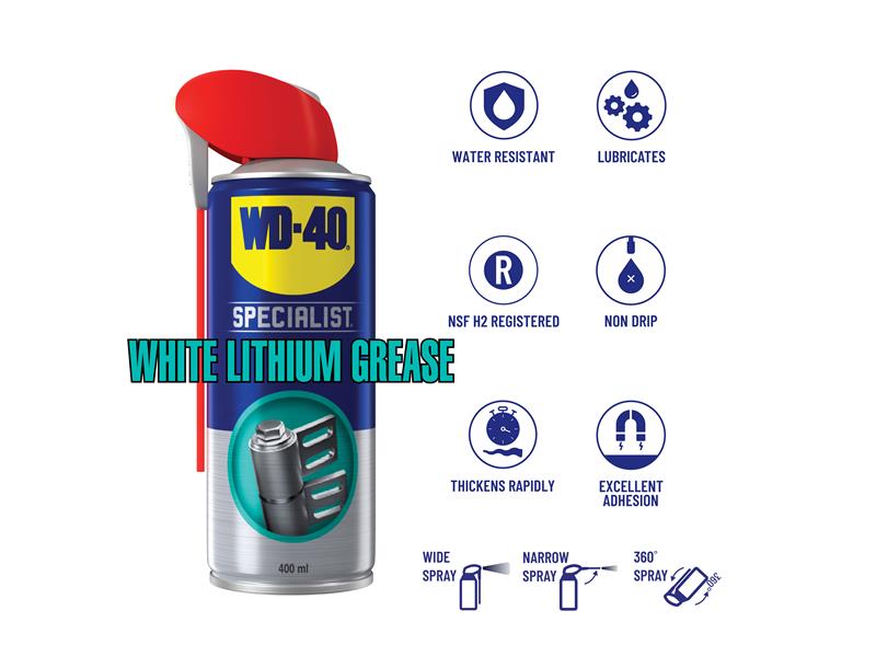 WD-40® WD-40 Specialist® White Lithium Grease 400ml W/D44390