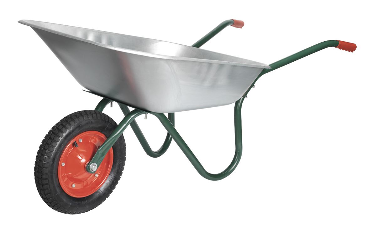 Sealey Lightweight Garden Wheelbarrow 65L Galvanized Wheel Size 340mm WB65