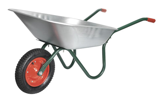 Sealey Lightweight Garden Wheelbarrow 65L Galvanized Wheel Size 340mm WB65