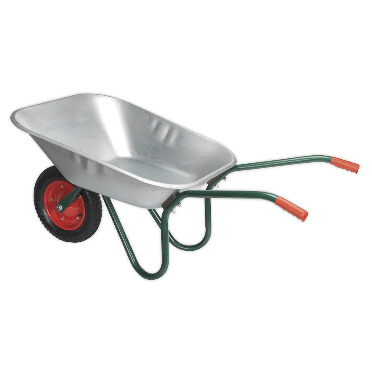 Sealey Lightweight Garden Wheelbarrow 65L Galvanized Wheel Size 340mm WB65
