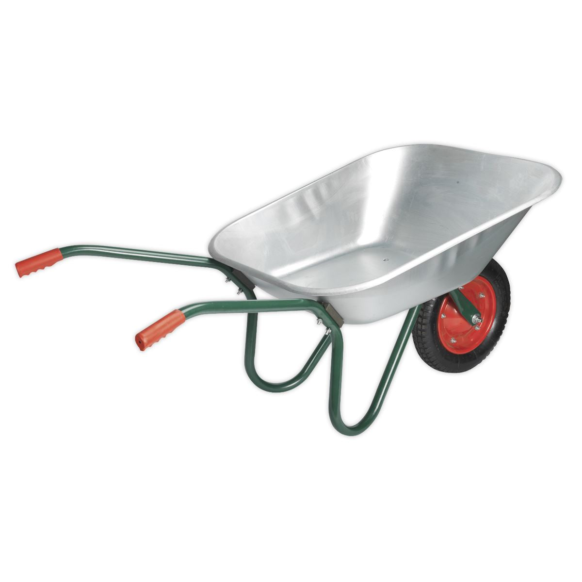 Sealey Lightweight Garden Wheelbarrow 65L Galvanized Wheel Size 340mm WB65