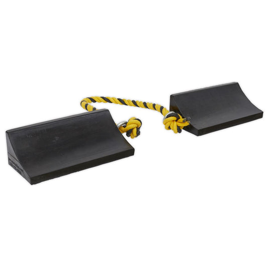 Sealey Rubber Wheel Chocks Heavy-Duty - Pair WC16