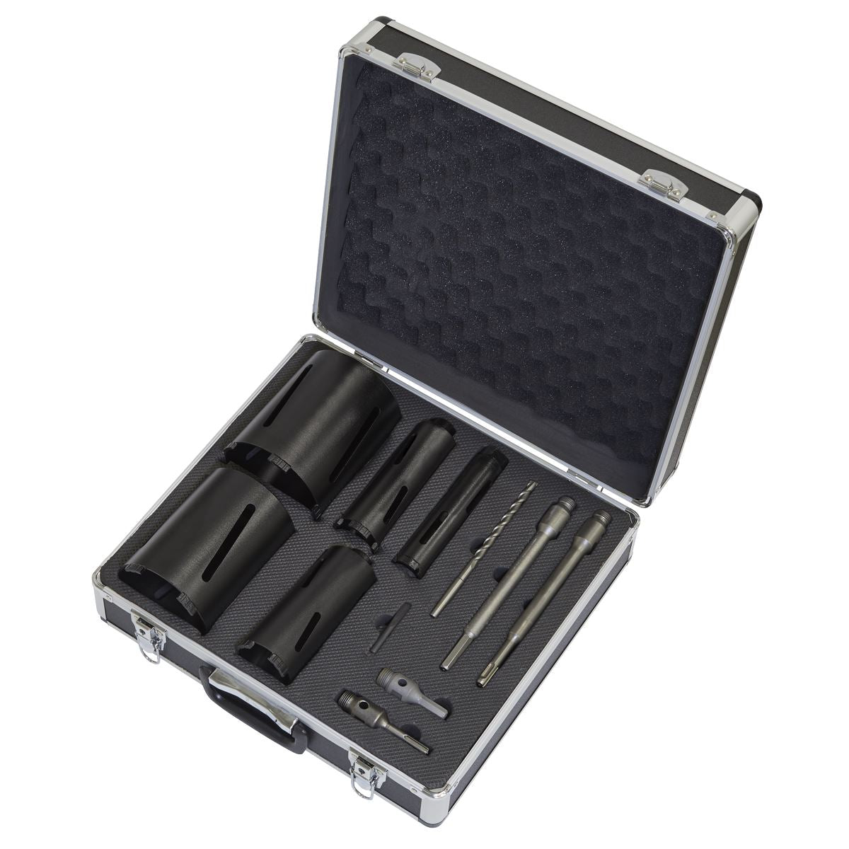 Sealey Diamond 5 Core Kit (�38, 52 ,65, 117, 127mm Cores with Adaptors) WDCKIT5
