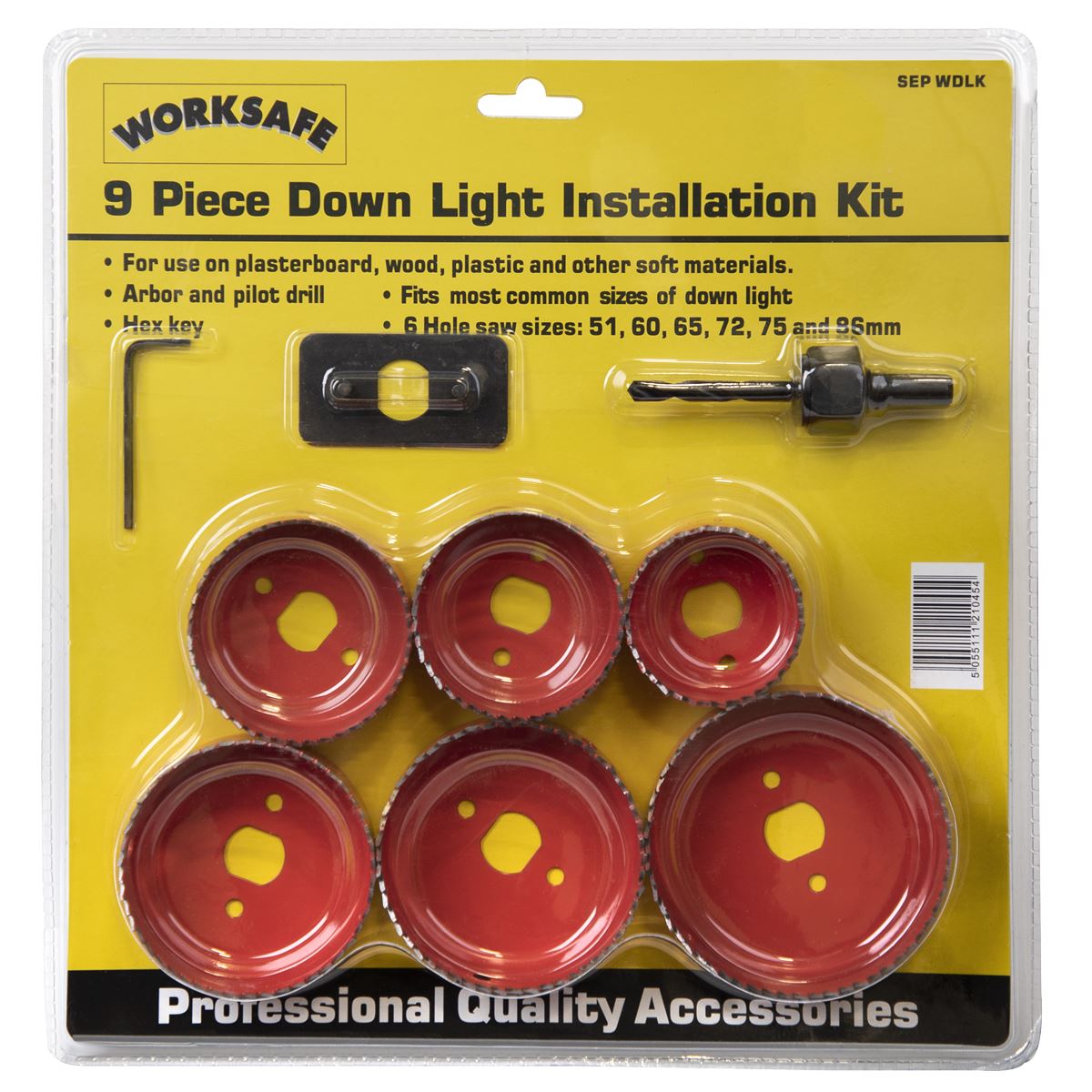 Sealey Downlight Hole Saw Kit 9pc WDLK