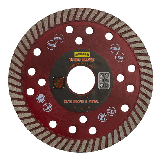 Sealey Turbo Allmat Diamond Blade �115 x �22mm WDTA115