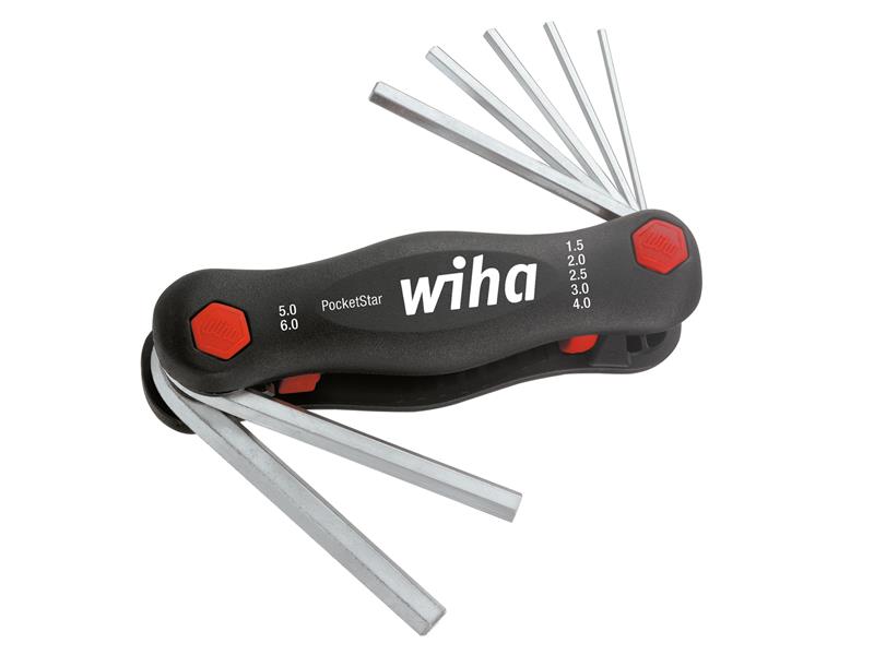 Wiha PocketStar Hex Key Set, 7 Piece (1.5-6mm) WHA23037
