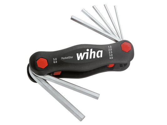 Wiha PocketStar Hex Key Set, 7 Piece (1.5-6mm) WHA23037
