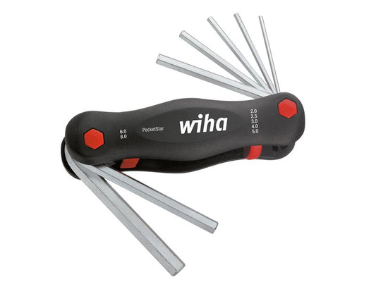 Wiha PocketStar Hex Key Set, 7 Piece (2-8mm) WHA23041