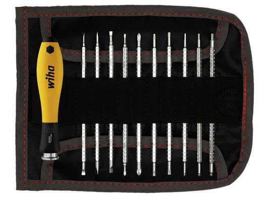 Wiha SYSTEM 4 SoftFinish® ESD Interchangeable Screwdriver Set, 12 Piece WHA31499
