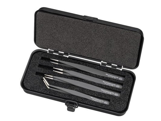 Wiha Professional ESD SMD Tweezer Set, 4 Piece WHA32349