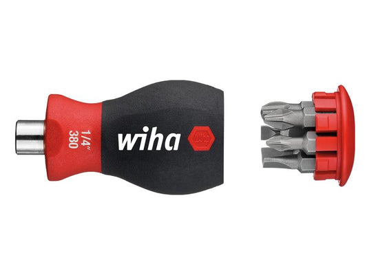 Wiha Magnetic SoftFinish® Stubby Screwdriver with Bit Magazine (SL, PH) WHA33738