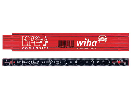Wiha LongLife Plus Composite Folding Ruler 2m WHA37067