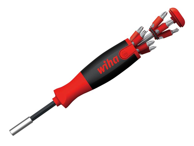 Wiha LiftUp 25 Magnetic Screwdriver with Bit Magazine (SL, PH, PZ, TX) WHA38605