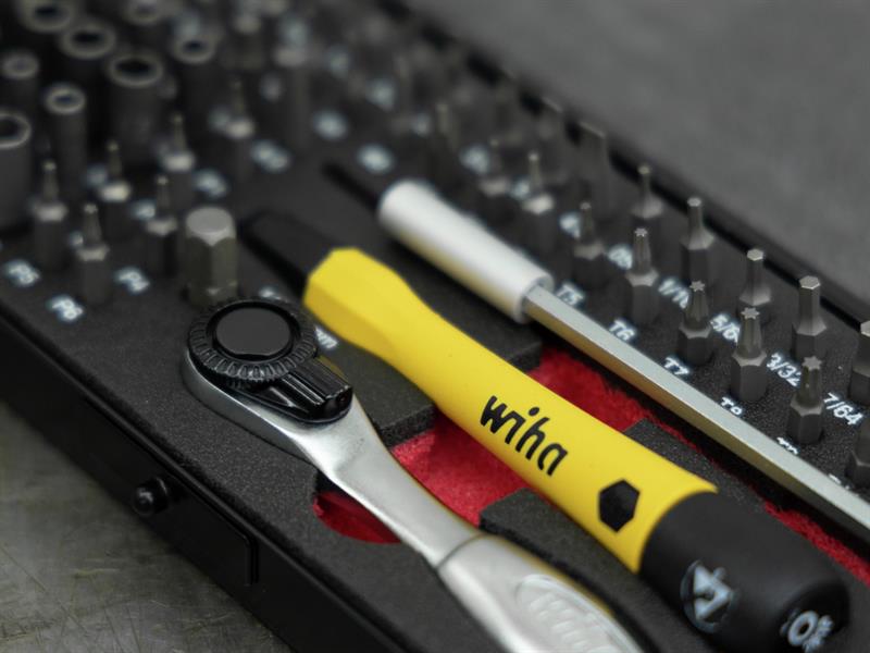 Wiha ESD Micro-bit Set, 66 Piece (inc. Case) WHA39971