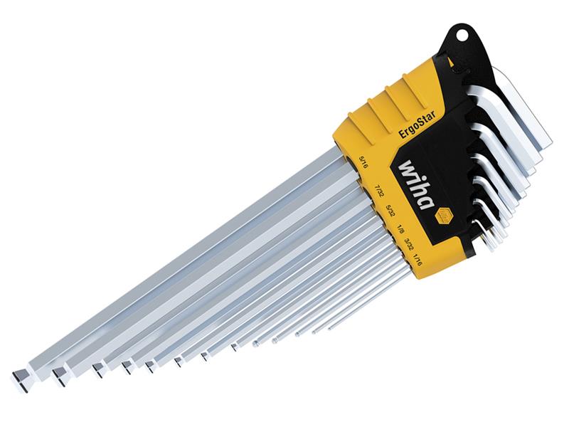 Wiha ErgoStar MagicRing® Hex Ball End L-key Set, 13 Piece WHA43852