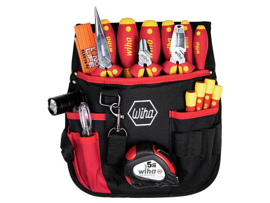 Wiha electrician Tool Set, 18 Piece (inc. Belt Pouch) WHA44574