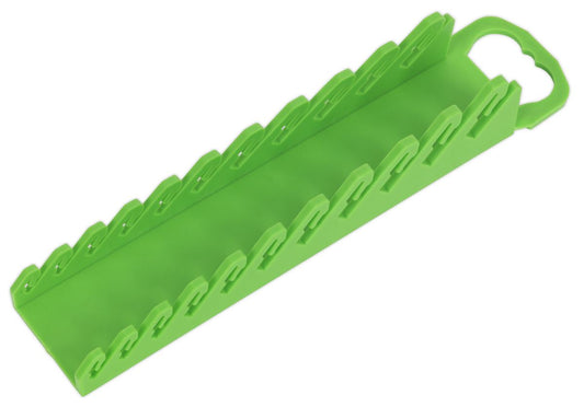 Sealey Spanner Rack Capacity 10 Stubby Spanners - Hi-Vis Green WR10HV