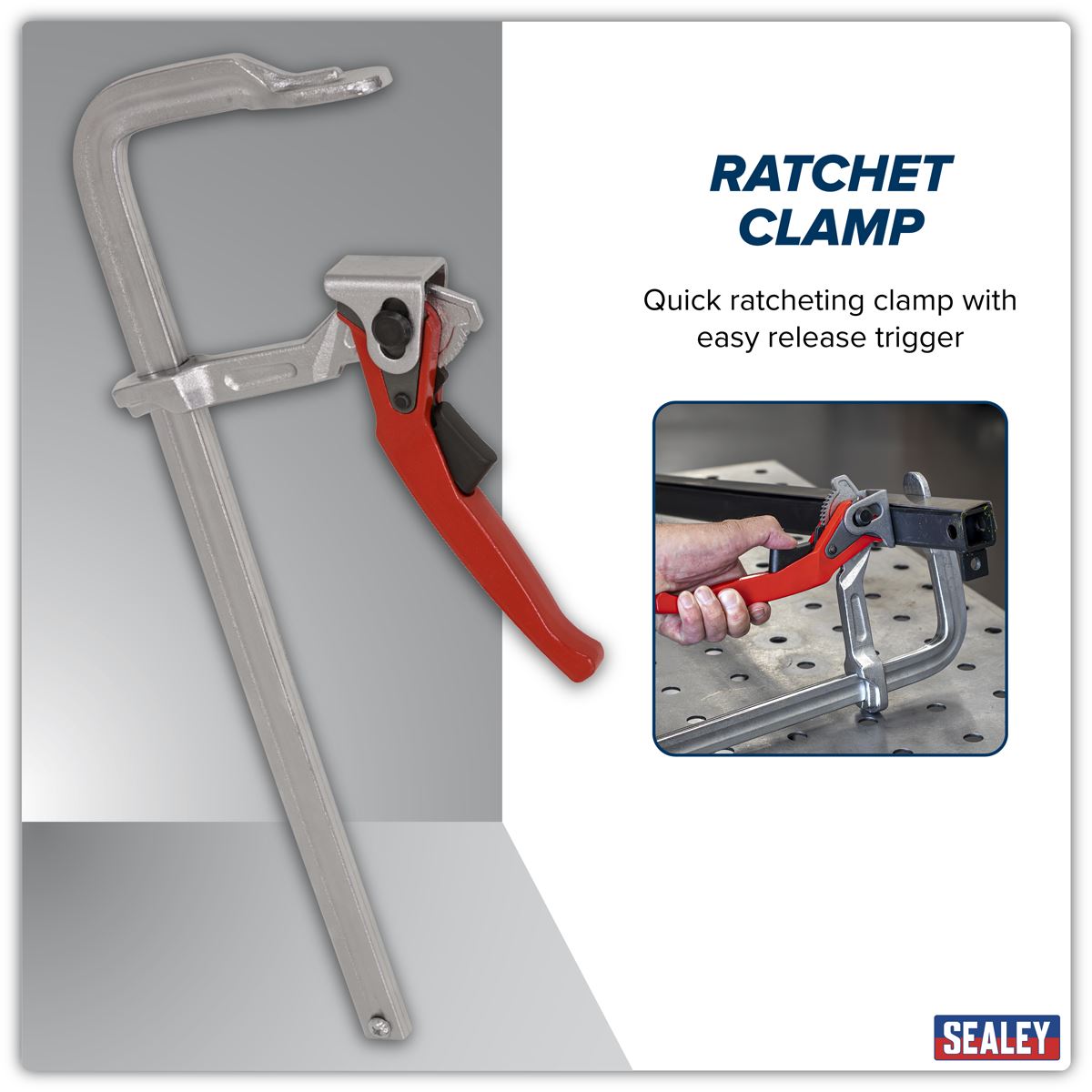 Sealey Welding Ratchet Clamp 400 x 120mm WRC400