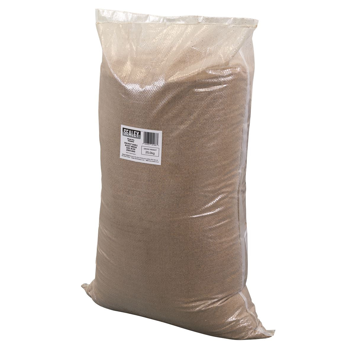 Sealey Walnut Shell Blast Media - Size 16/30 - 25kg Bag WS25KG
