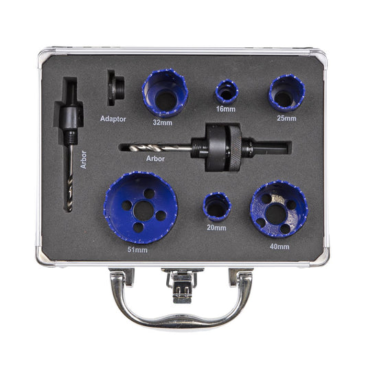 Sealey Hole Saw Kit 9pc - Electricians WSEHSK
