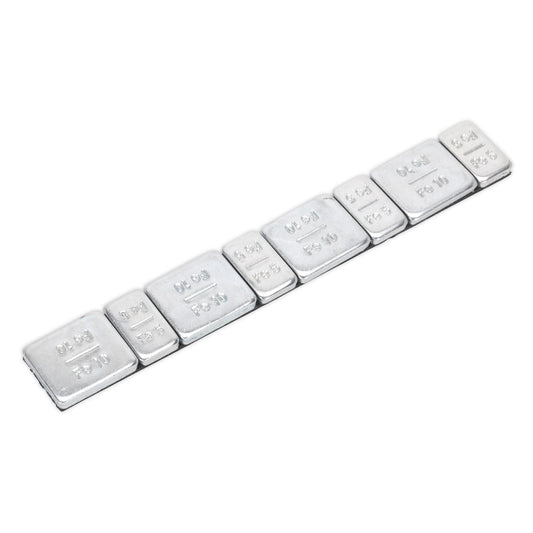 Sealey Wheel Weight 5 & 10g Adhesive Zinc Plated Steel Strip of 8 (4 x Each Weight) Pack of 100 WWSA510
