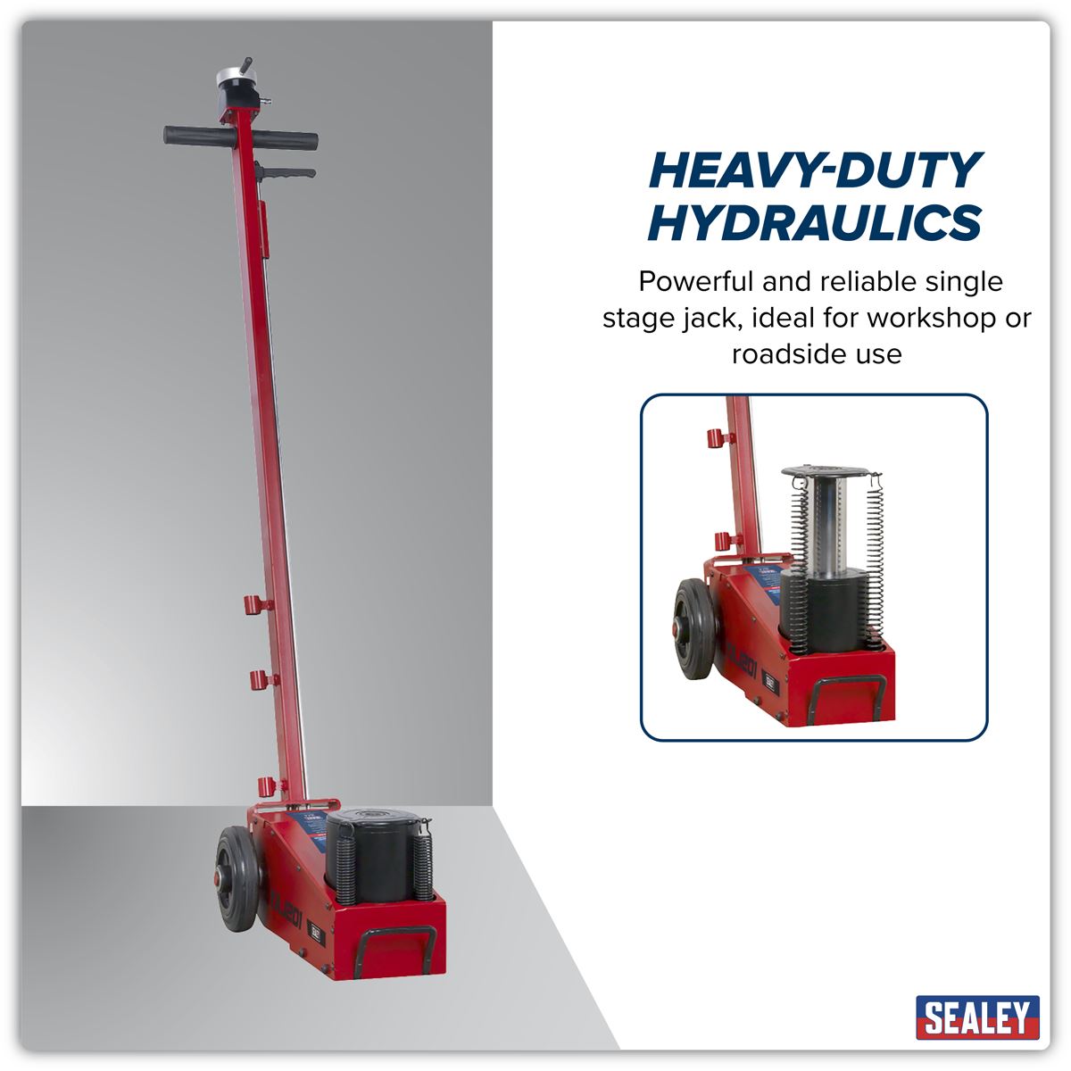 Sealey Air Operated Jack 20 Tonne - Single Stage YAJ201